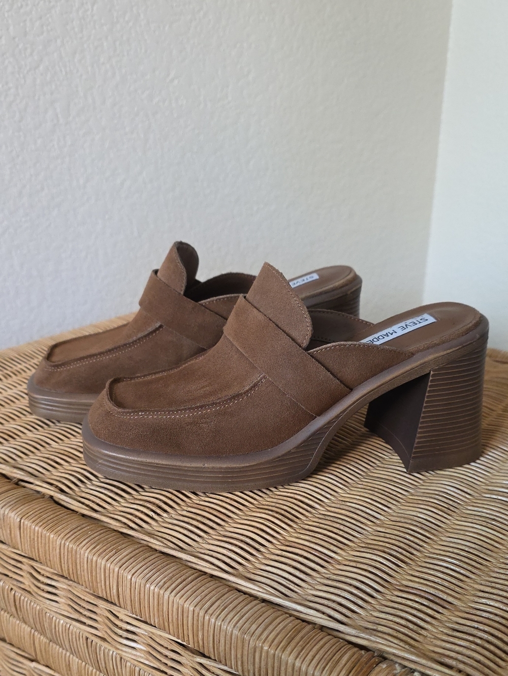 Steve Madden Brown Suede Platform Mules - Picture 5 of 5